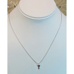 The Giving Keys "Believe" Silver Tone Mini Key Charm Necklace 17"